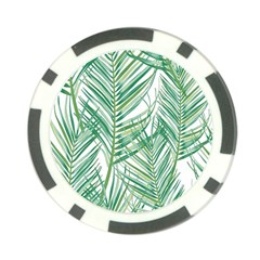 Jungle Fever Green Leaves Poker Chip Card Guard (10 Pack)