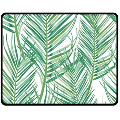 Jungle Fever Green Leaves Fleece Blanket (medium) 