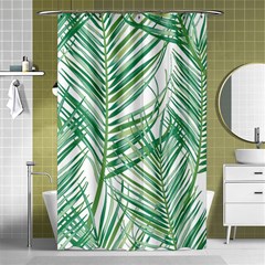 Jungle Fever Green Leaves Shower Curtain 48  X 72  (small) 