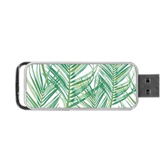 Jungle Fever Green Leaves Portable Usb Flash (one Side)