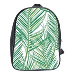 Jungle Fever Green Leaves School Bag (XL) Front