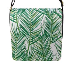 Jungle Fever Green Leaves Flap Messenger Bag (l) 