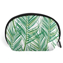 Jungle Fever Green Leaves Accessory Pouches (large)  by Mariart