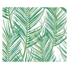 Jungle Fever Green Leaves Double Sided Flano Blanket (small) 