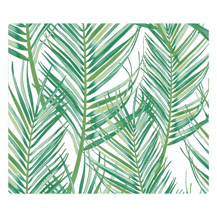 Jungle Fever Green Leaves Double Sided Flano Blanket (Small) 