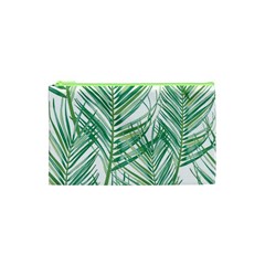 Jungle Fever Green Leaves Cosmetic Bag (xs) by Mariart