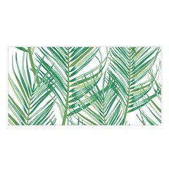 Jungle Fever Green Leaves Satin Shawl