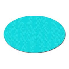 Line Blue Oval Magnet by Mariart