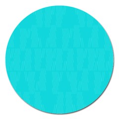 Line Blue Magnet 5  (round) by Mariart