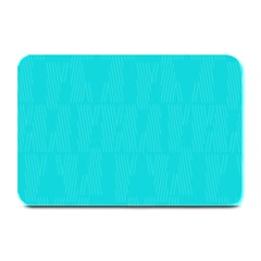 Line Blue Plate Mats by Mariart