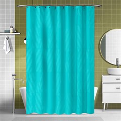 Line Blue Shower Curtain 48  X 72  (small) 