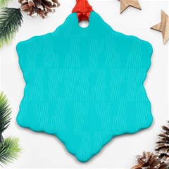 Line Blue Snowflake Ornament (two Sides)