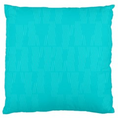 Line Blue Large Cushion Case (one Side) by Mariart