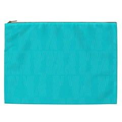 Line Blue Cosmetic Bag (xxl)  by Mariart