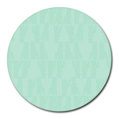 Line Blue Chevron Round Mousepads