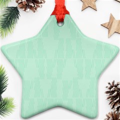 Line Blue Chevron Ornament (star)