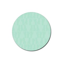 Line Blue Chevron Rubber Coaster (round)  by Mariart