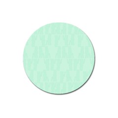 Line Blue Chevron Magnet 3  (round) by Mariart