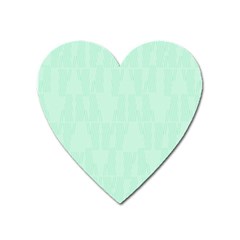 Line Blue Chevron Heart Magnet