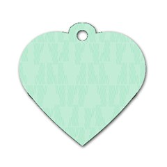 Line Blue Chevron Dog Tag Heart (one Side)