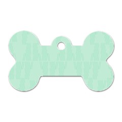 Line Blue Chevron Dog Tag Bone (one Side)