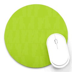 Line Green Round Mousepads