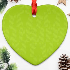 Line Green Ornament (heart) by Mariart