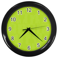 Line Green Wall Clocks (black) by Mariart