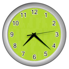 Line Green Wall Clocks (silver) 