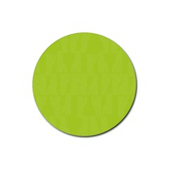 Line Green Rubber Coaster (round) 