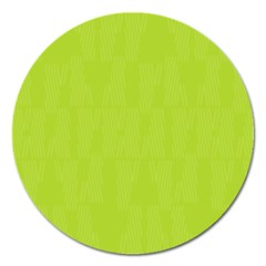 Line Green Magnet 5  (round) by Mariart