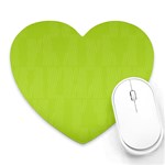 Line Green Heart Mousepads Front