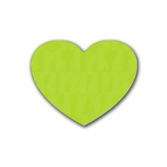 Line Green Rubber Coaster (heart) 