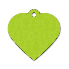 Line Green Dog Tag Heart (two Sides)