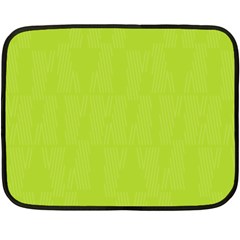 Line Green Fleece Blanket (mini) by Mariart