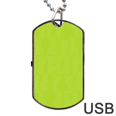 Line Green Dog Tag Usb Flash (two Sides)