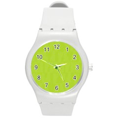 Line Green Round Plastic Sport Watch (m) by Mariart