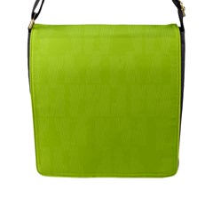 Line Green Flap Messenger Bag (l)  by Mariart