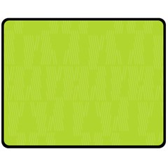 Line Green Double Sided Fleece Blanket (medium)  by Mariart