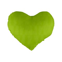 Line Green Standard 16  Premium Flano Heart Shape Cushions