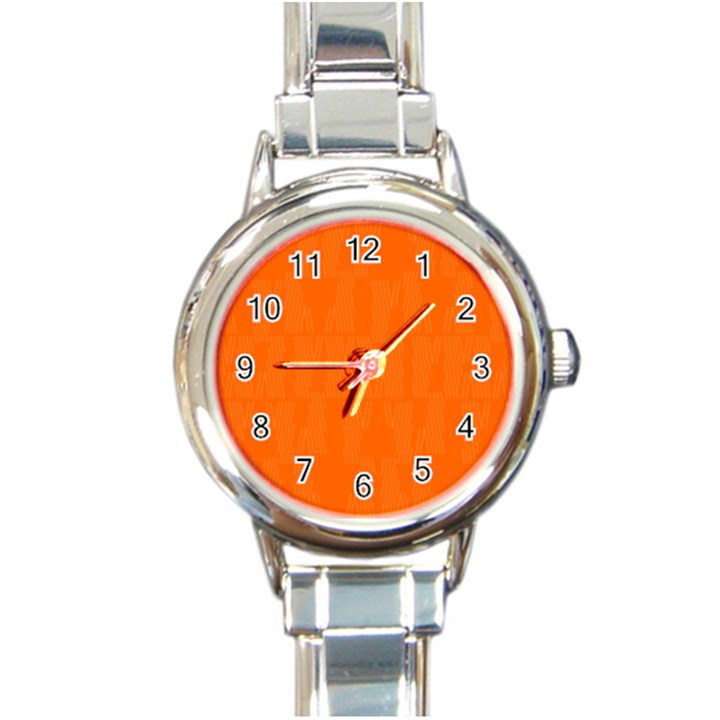 Line Orange Round Italian Charm Watch