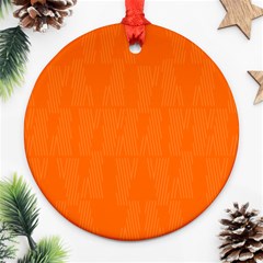 Line Orange Ornament (round)