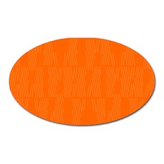 Line Orange Oval Magnet