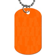 Line Orange Dog Tag (one Side) by Mariart