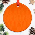 Line Orange Round Ornament (Two Sides) Back