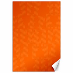 Line Orange Canvas 12  X 18  