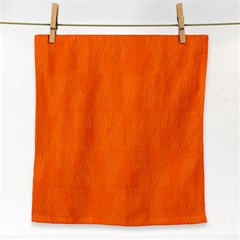 Line Orange Face Towel by Mariart