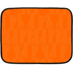 Line Orange Fleece Blanket (mini)