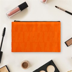 Line Orange Cosmetic Bag (medium) 