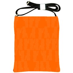 Line Orange Shoulder Sling Bags by Mariart